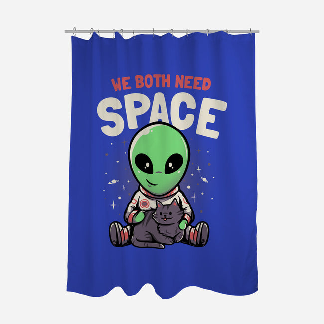 We Both Need Space-none polyester shower curtain-eduely