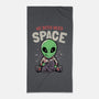 We Both Need Space-none beach towel-eduely