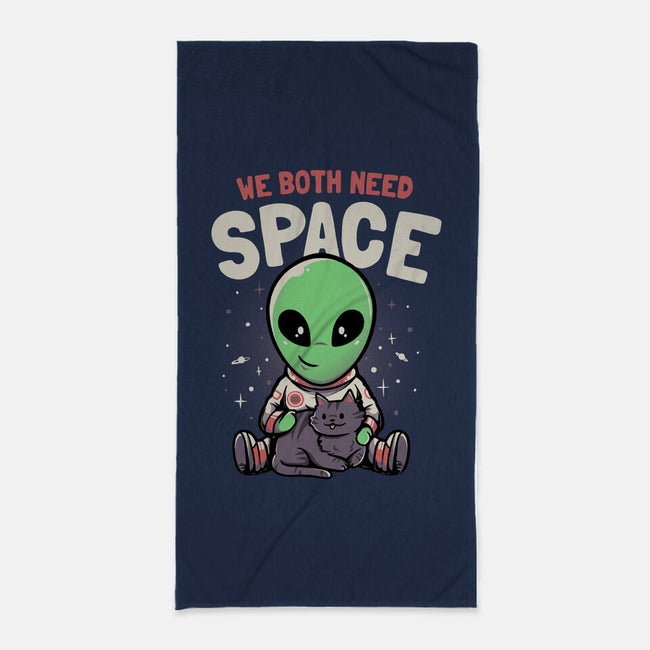 We Both Need Space-none beach towel-eduely