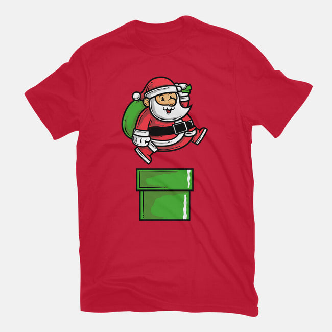 Santa Jumps-womens fitted tee-krisren28