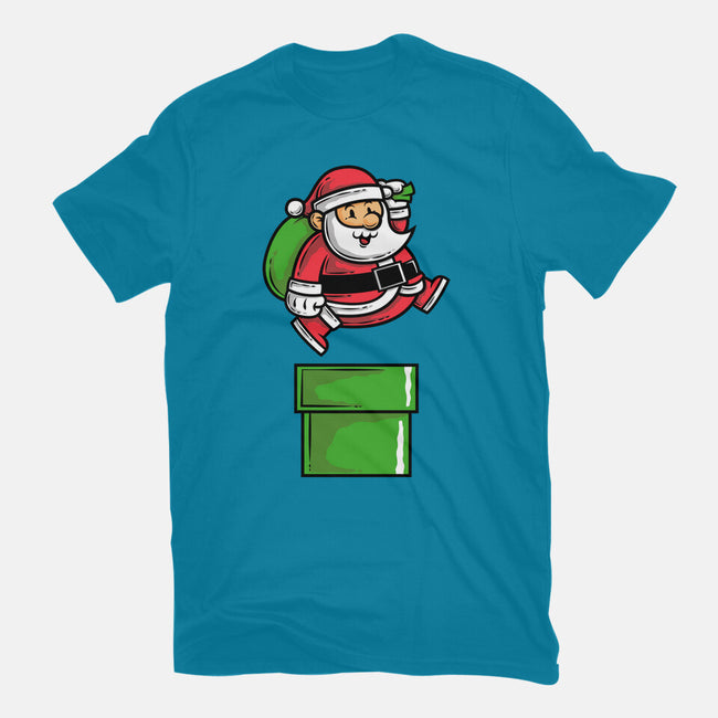 Santa Jumps-womens fitted tee-krisren28