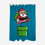 Santa Jumps-none polyester shower curtain-krisren28
