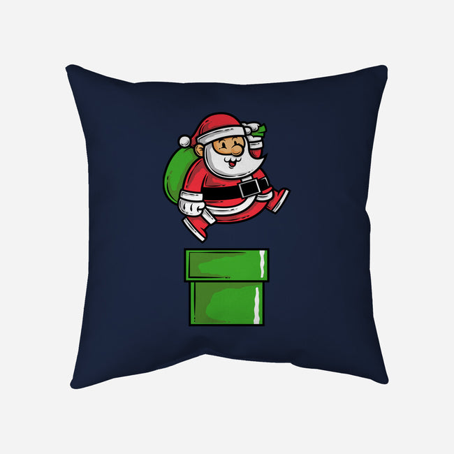Santa Jumps-none removable cover w insert throw pillow-krisren28