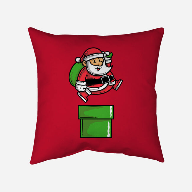 Santa Jumps-none removable cover w insert throw pillow-krisren28