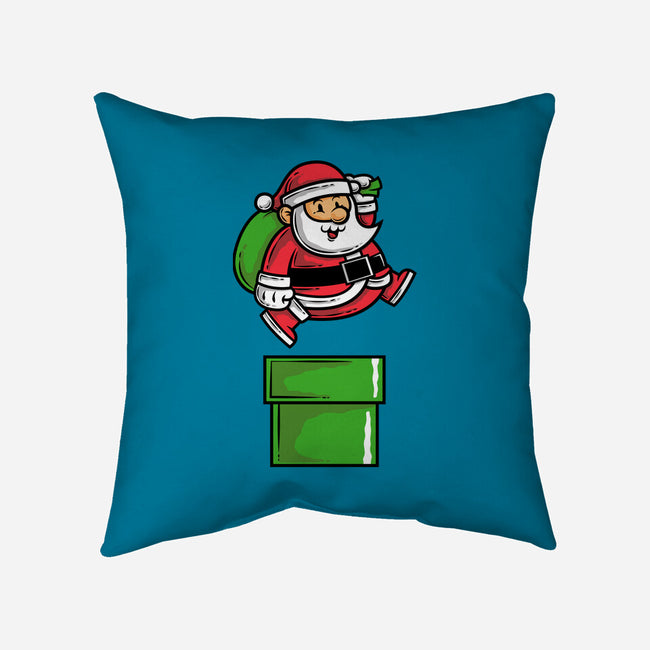 Santa Jumps-none removable cover w insert throw pillow-krisren28