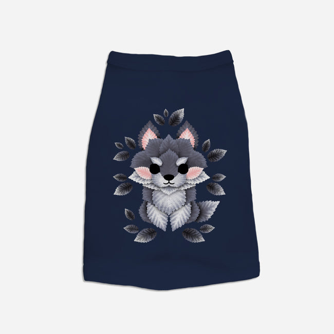 Little Wolf Of Leaves-dog basic pet tank-NemiMakeit