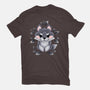 Little Wolf Of Leaves-womens basic tee-NemiMakeit