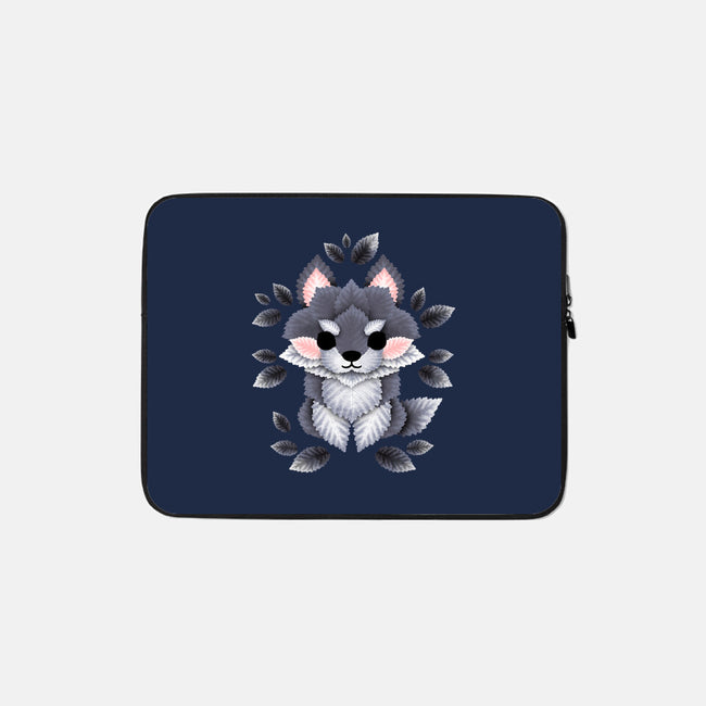 Little Wolf Of Leaves-none zippered laptop sleeve-NemiMakeit