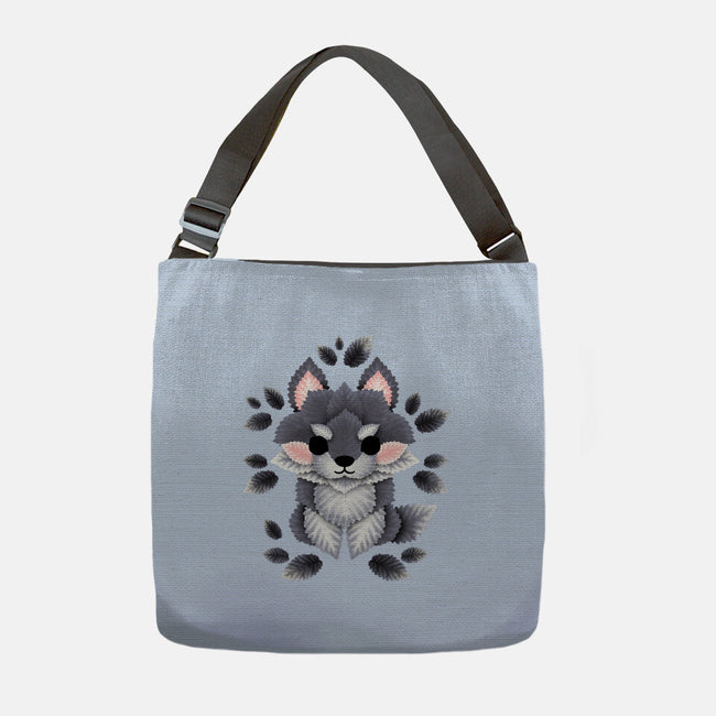 Little Wolf Of Leaves-none adjustable tote-NemiMakeit