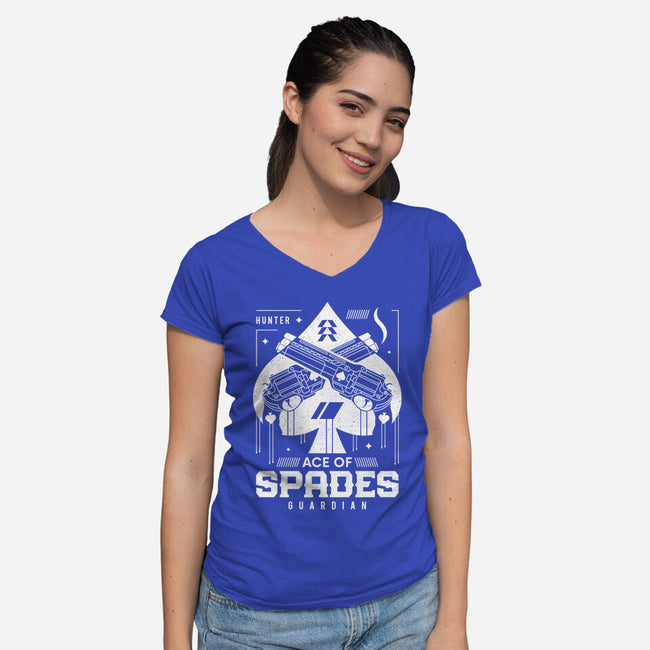 Ace Of Spades-womens v-neck tee-Logozaste