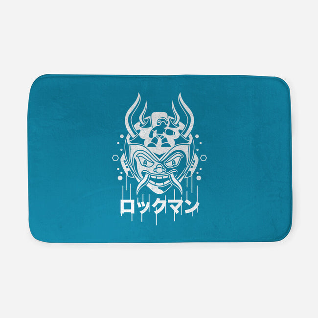 Blue Bomber Oni-none memory foam bath mat-Logozaste