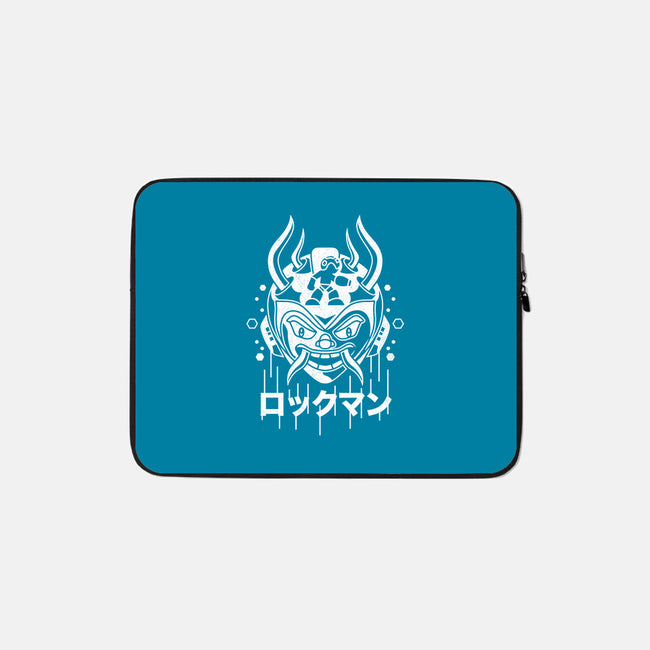 Blue Bomber Oni-none zippered laptop sleeve-Logozaste