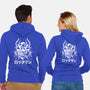 Blue Bomber Oni-unisex zip-up sweatshirt-Logozaste