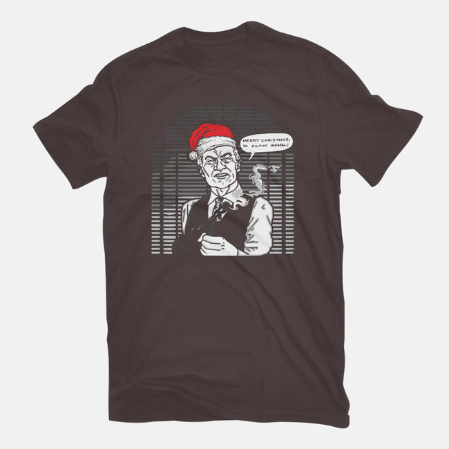 Merry Christmas, Ya Filthy Animal!-womens basic tee-dalethesk8er