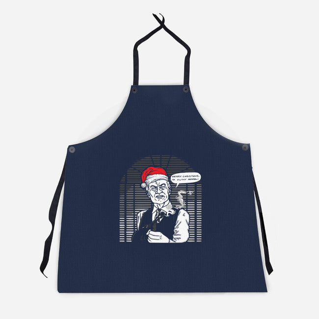 Merry Christmas, Ya Filthy Animal!-unisex kitchen apron-dalethesk8er