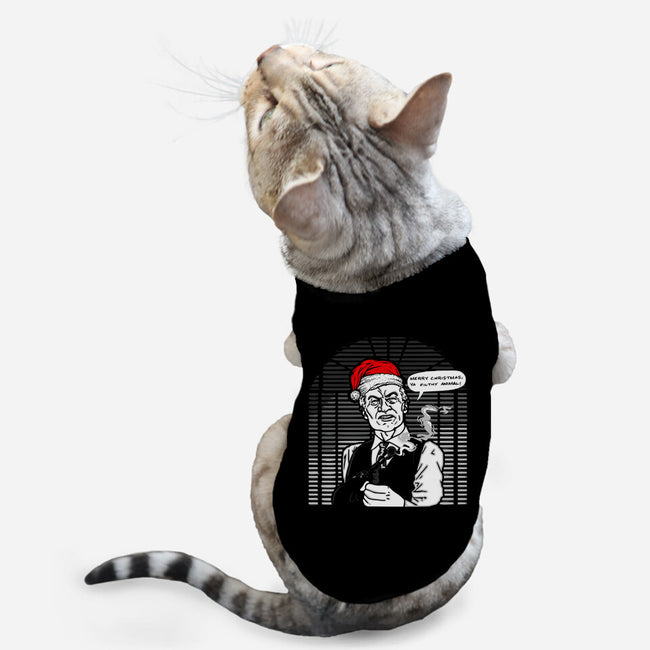 Merry Christmas, Ya Filthy Animal!-cat basic pet tank-dalethesk8er