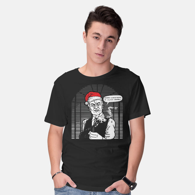 Merry Christmas, Ya Filthy Animal!-mens basic tee-dalethesk8er