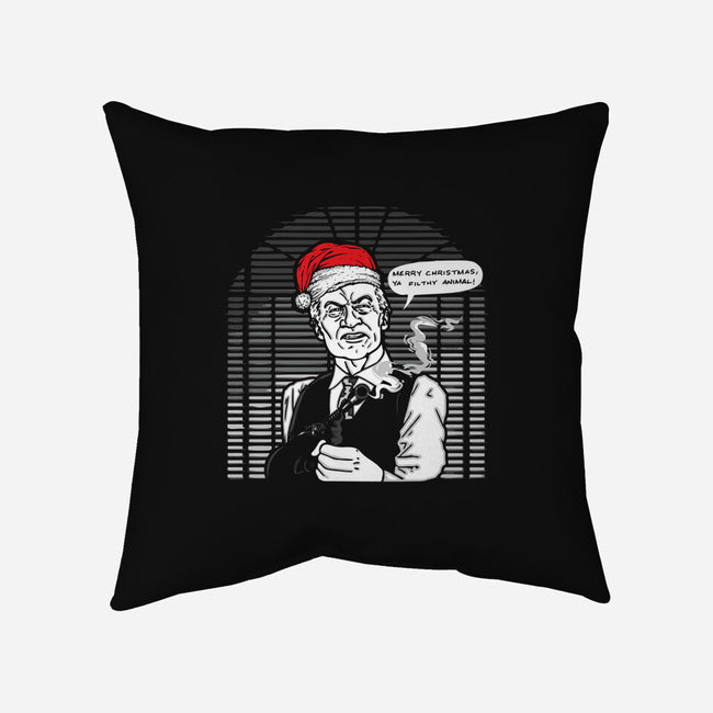 Merry Christmas Ya Filthy Animal none removable cover w insert throw pillow dalethesk8er by TeeFury