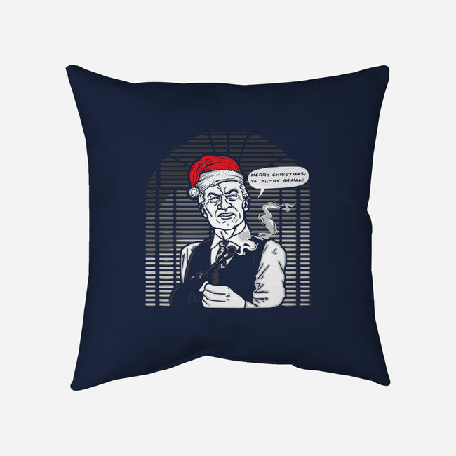Merry Christmas, Ya Filthy Animal!-none removable cover throw pillow-dalethesk8er