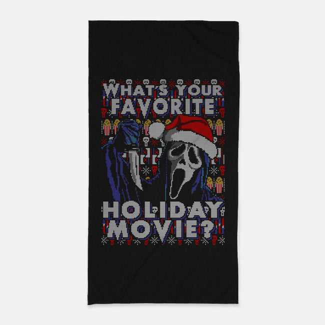 Holiday Scream-none beach towel-goodidearyan