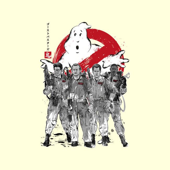 Who You Gonna Call Sumi-E-none polyester shower curtain-DrMonekers