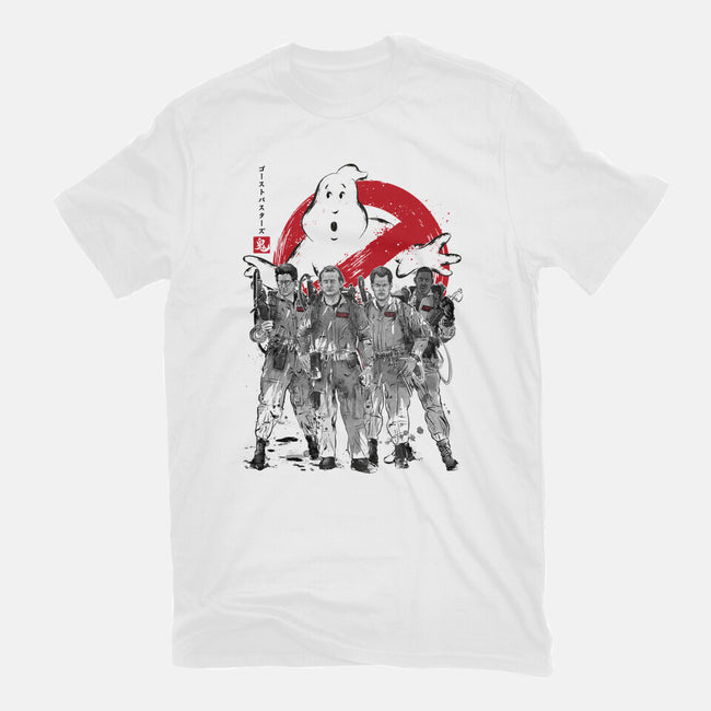 Who You Gonna Call Sumi-E-youth basic tee-DrMonekers