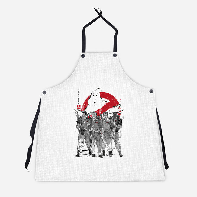 Who You Gonna Call Sumi-E-unisex kitchen apron-DrMonekers