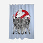 Who You Gonna Call Sumi-E-none polyester shower curtain-DrMonekers