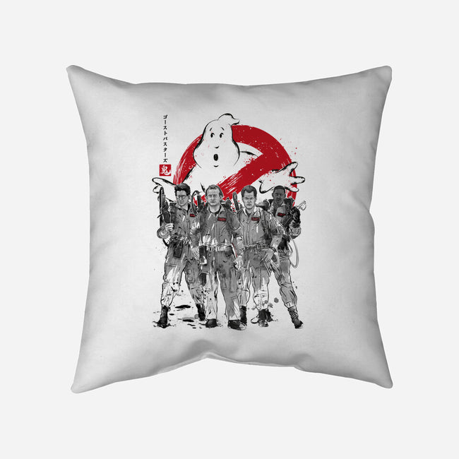 Who You Gonna Call Sumi-E-none removable cover w insert throw pillow-DrMonekers