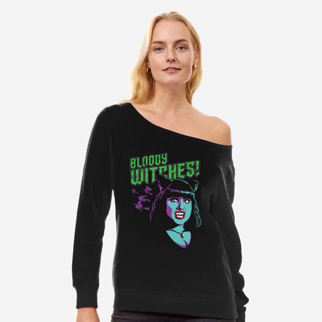 Witches-womens off shoulder sweatshirt-everdream