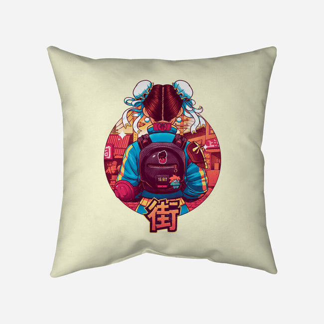 Spring Fighter-none removable cover w insert throw pillow-Bruno Mota
