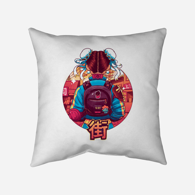 Spring Fighter-none removable cover w insert throw pillow-Bruno Mota