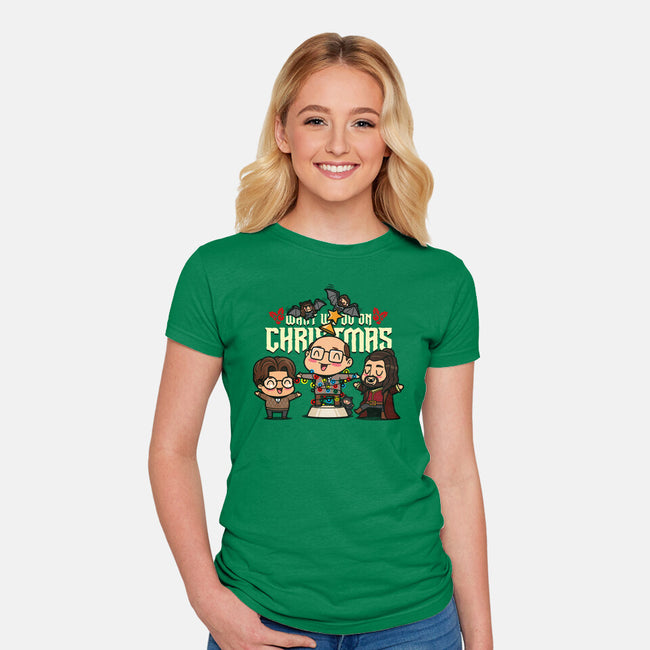 What We Do On Christmas-womens fitted tee-Boggs Nicolas