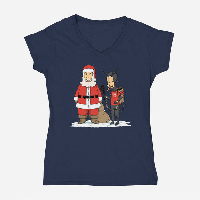 Christmas Is Cool-womens v-neck tee-pigboom