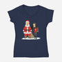 Christmas Is Cool-womens v-neck tee-pigboom