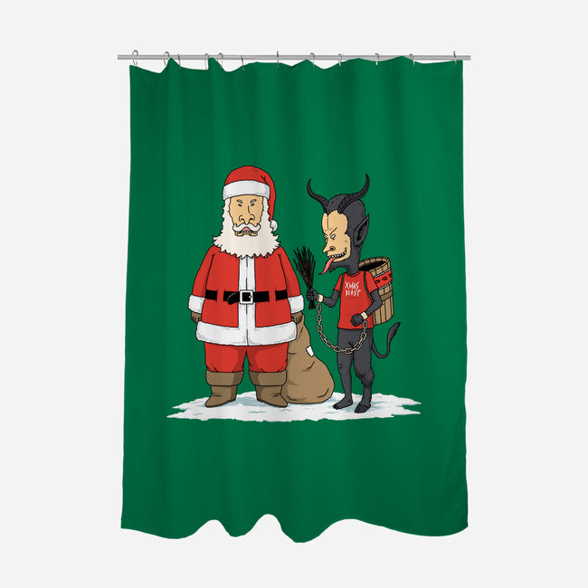 Christmas Is Cool-none polyester shower curtain-pigboom