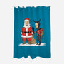 Christmas Is Cool-none polyester shower curtain-pigboom