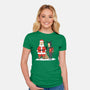 Christmas Is Cool-womens fitted tee-pigboom