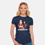 Christmas Is Cool-womens fitted tee-pigboom