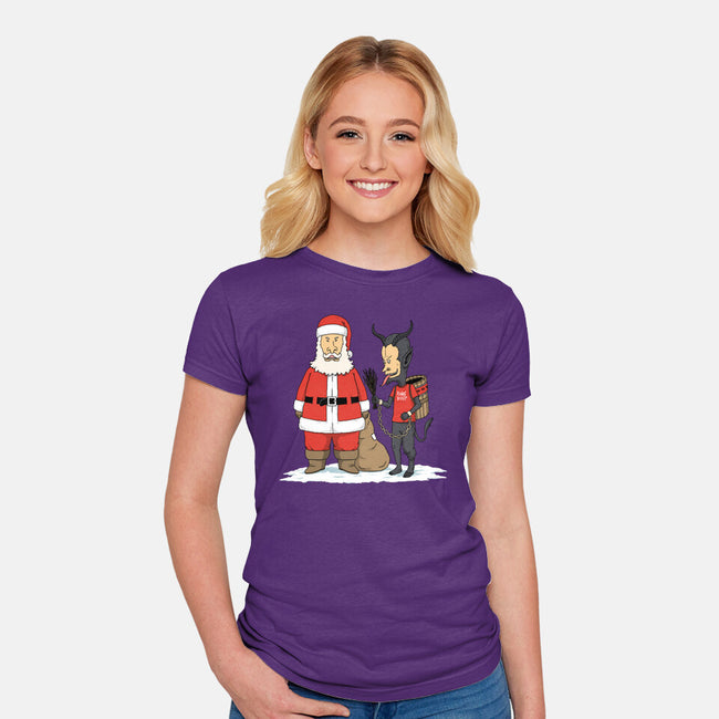 Christmas Is Cool-womens fitted tee-pigboom