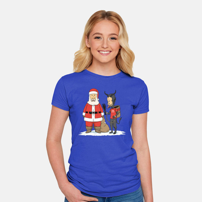 Christmas Is Cool-womens fitted tee-pigboom