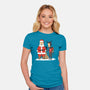 Christmas Is Cool-womens fitted tee-pigboom