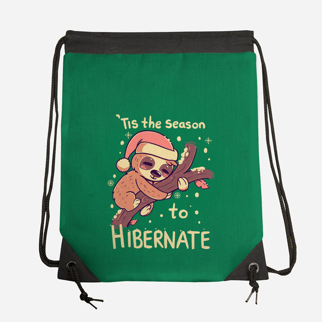 Tis The Season To Hibernate-none drawstring bag-TechraNova