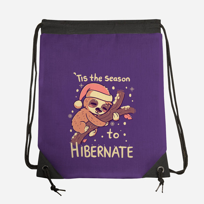Tis The Season To Hibernate-none drawstring bag-TechraNova