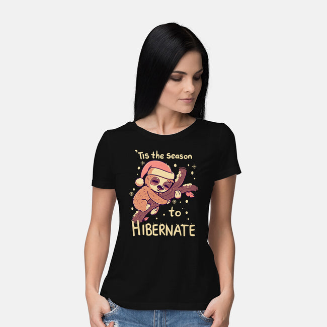 Tis The Season To Hibernate-womens basic tee-TechraNova