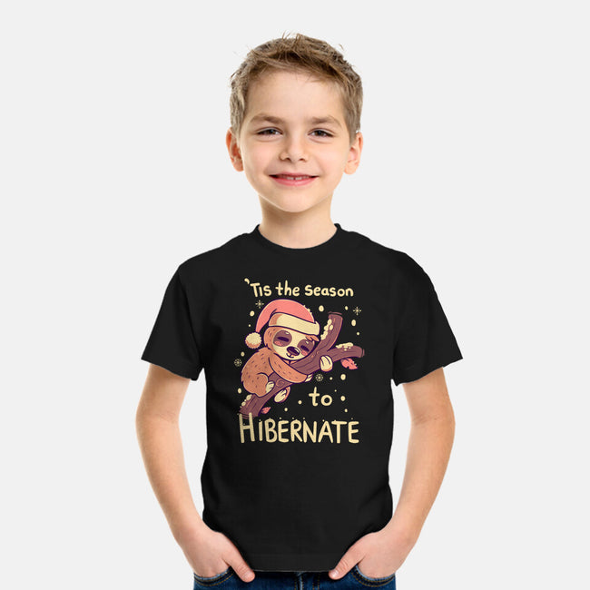 Tis The Season To Hibernate-youth basic tee-TechraNova