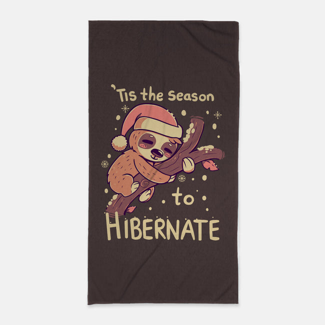 Tis The Season To Hibernate-none beach towel-TechraNova