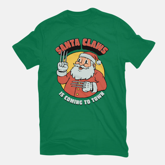Santa Claws Is Coming-mens heavyweight tee-dfonseca