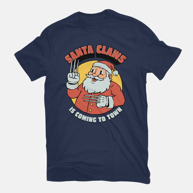 Santa Claws Is Coming-womens basic tee-dfonseca
