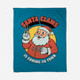Santa Claws Is Coming-none fleece blanket-dfonseca